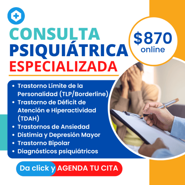 Consulta Psiquiátrica Online (Sólo México)